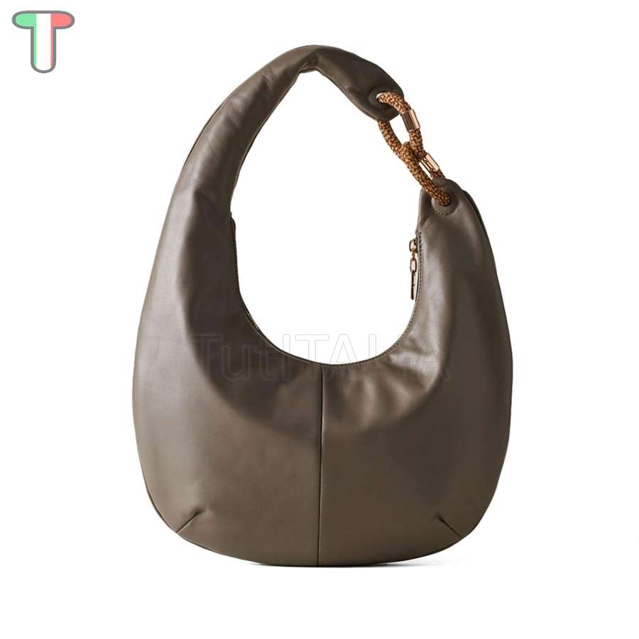 Borbonese Hobo Bag Infinite Medium Clay/Grey/OP Naturale 913941AR1Z76