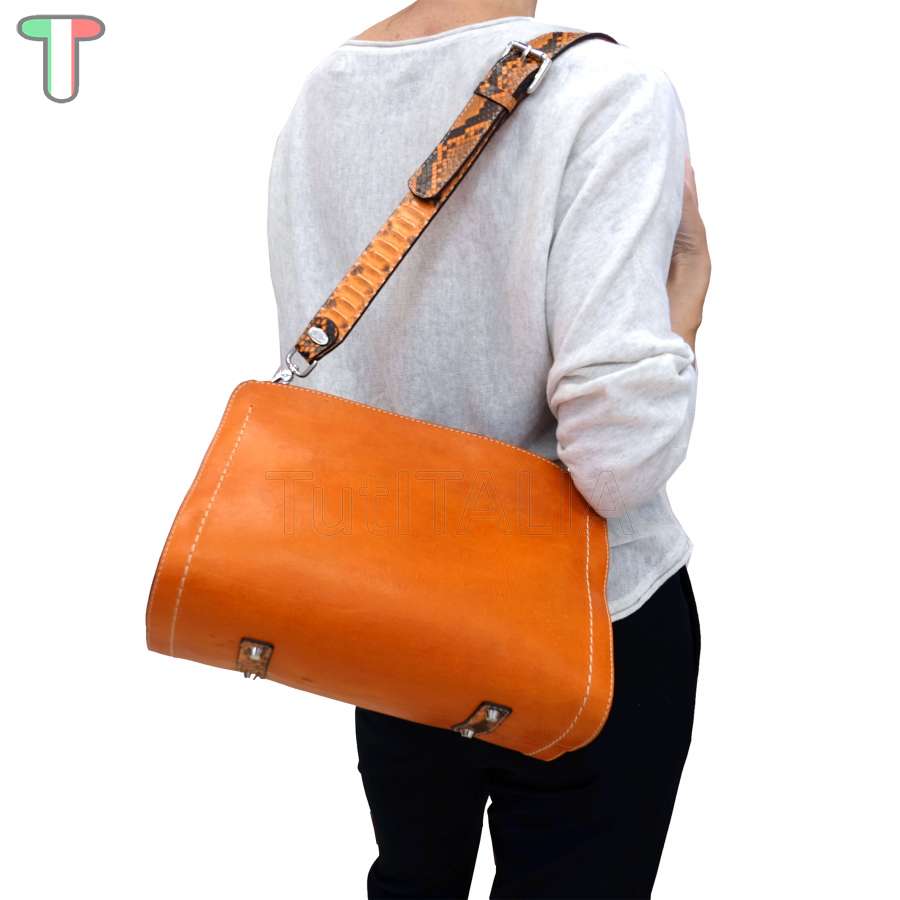 Sem Vaccaro Vacchetta Pitone Arancio 2503