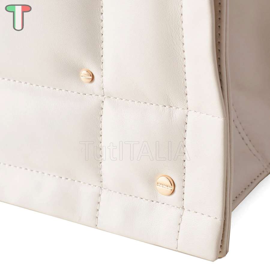 Borbonese Borsa a spalla Reverse Medium Chantilly Cream 924674F29Z61