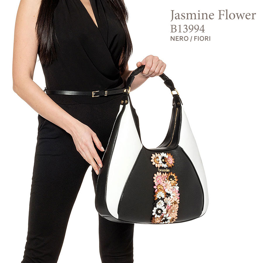 BRACCIALINI Jasmine-Flower-B13994-NERO-FIORI BRACCIALINI Jasmine-Flower-B13994-NERO-FIORI